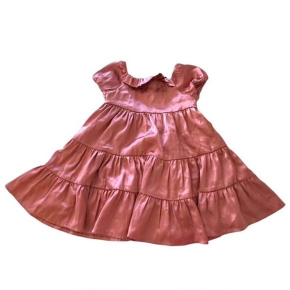 Gap Rose Silk Tiered Dress Sz 18-24 mo. - Picture 1 of 5